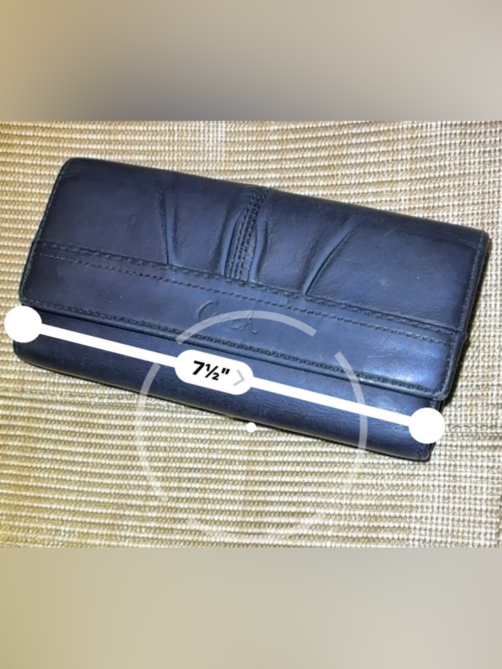 Coach Deep Black Leather Fold-Over Clutch | Vintage - Picture 7 of 17